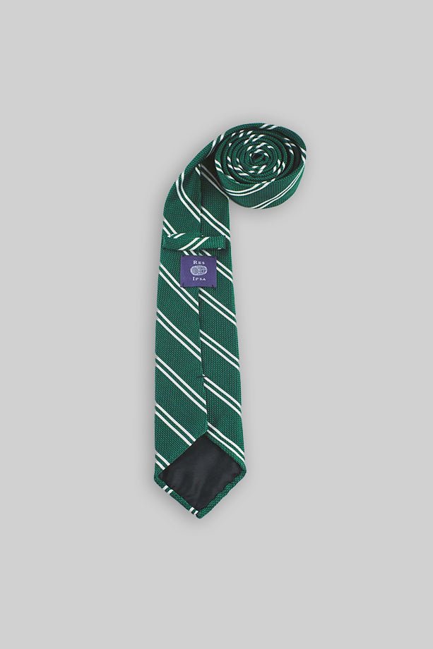 Green Grenadine With White Double Stripes