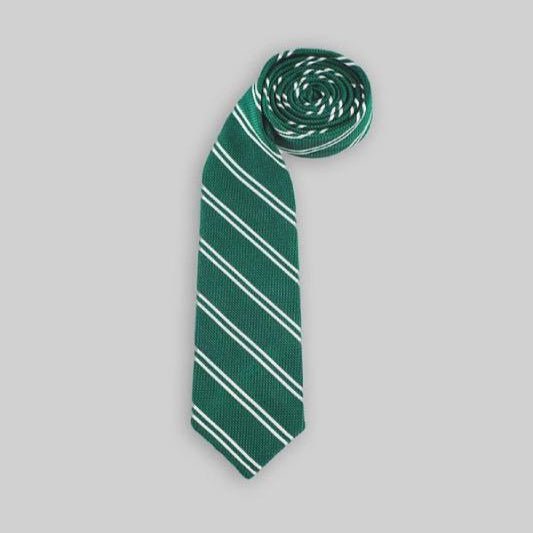 Green Grenadine With White Double Stripes