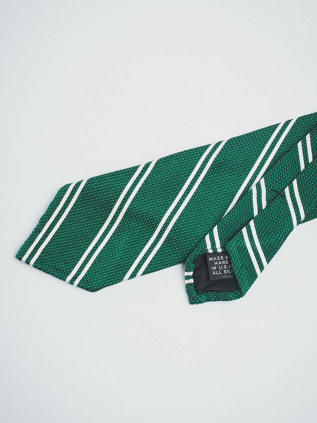 Green Grenadine With White Double Stripes