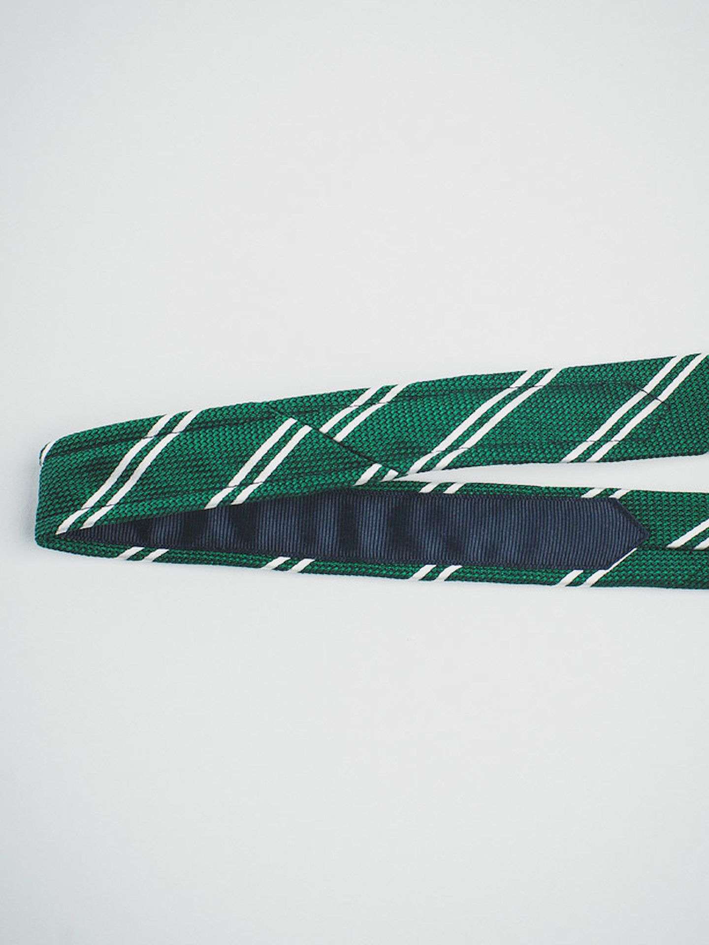 Green Grenadine With White Double Stripes