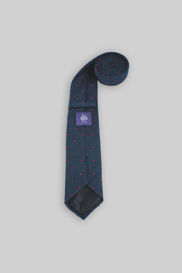 Navy Grenadine With Red Dots
