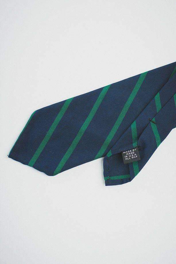 Navy Mogador With Green Stripe