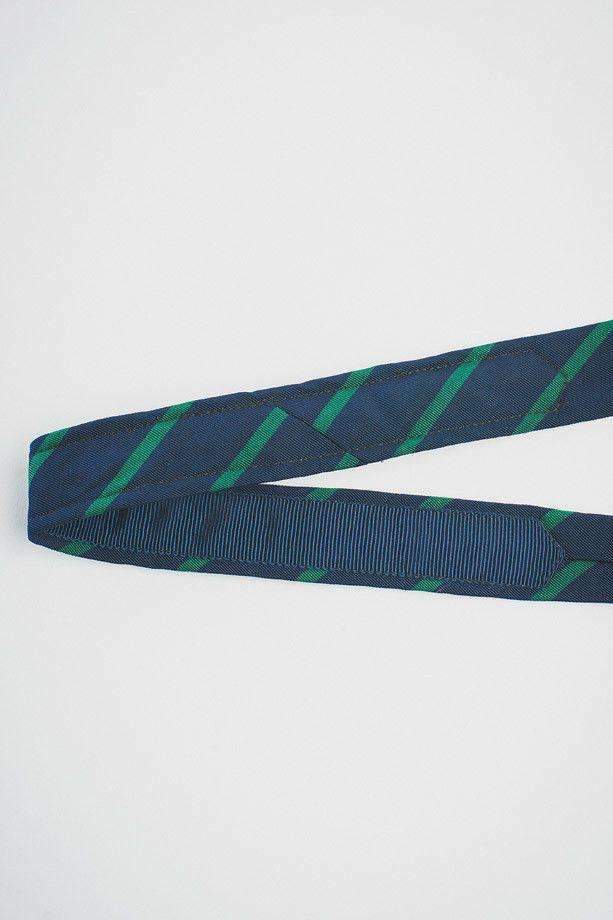 Navy Mogador With Green Stripe