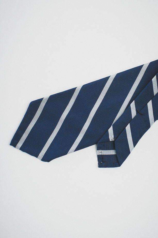Navy Mogador With Silver Stripe