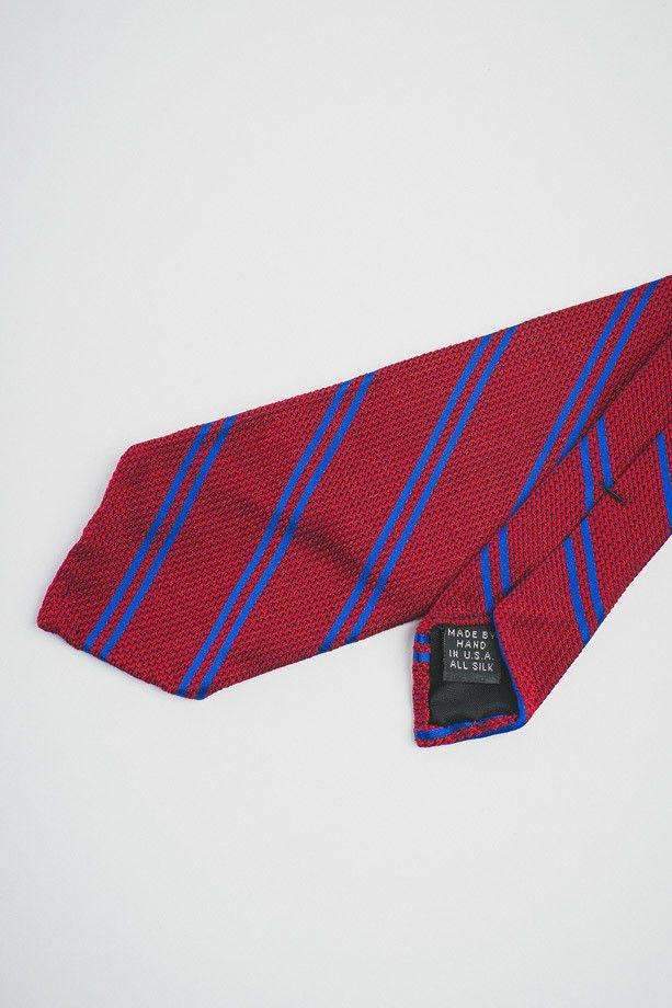 Red Grenadine With Blue Double Stripes